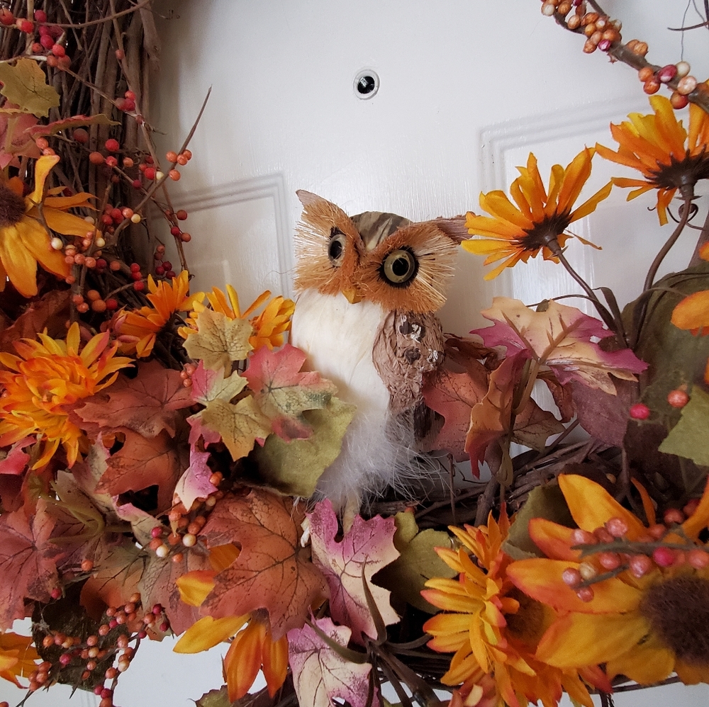 Fall Owl Wreath